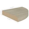 vidaXL Vegghengdar Hornhillur 2 stk. Eikar&aacute;fer&eth; 25x25x3,8 cm MDF