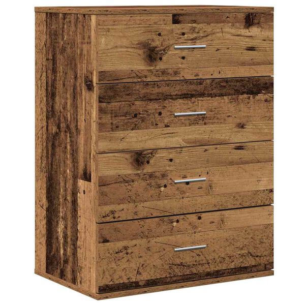 vidaXL Vi&eth;beinteyfla Gamalt timbur 60 x 39 x 80 cm Samsettur vi&eth;ur