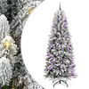 vidaXL Gervi j&oacute;latr&eacute; me&eth; 300 LED Hv&iacute;tt 210 cm PVC, Plast, St&aacute;l og PE