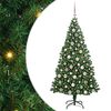 vidaXL Gervi j&oacute;latr&eacute; me&eth; 300 LED Gr&aelig;nn 180 cm PVC, st&aacute;l og plast