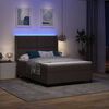 vidaXL LED Box Spring R&uacute;m me&eth; d&yacute;nu D&ouml;kk br&uacute;nt 160 x 200 cm d&uacute;kur