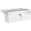 vidaXL Geymslubox Silfurlitað 50x15x20,5 cm Ál