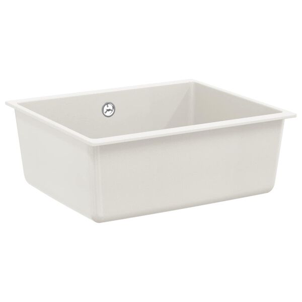 vidaXL Sk&aacute;l Hv&iacute;tt 530 x 460 mm 80% Kvars og 20% Har&eth;v&ouml;rur