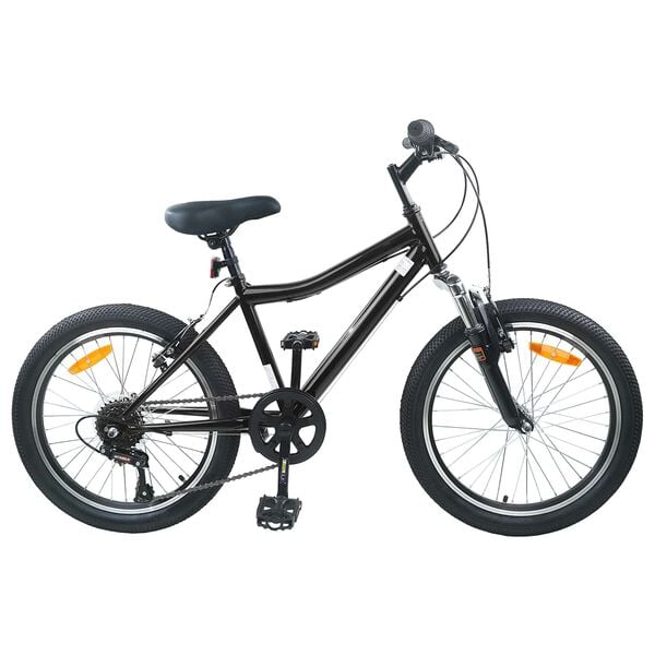 vidaXL Barnahj&oacute;l 20 Tommur 6-Speed fyrir 6-11 &aacute;ra Svartur