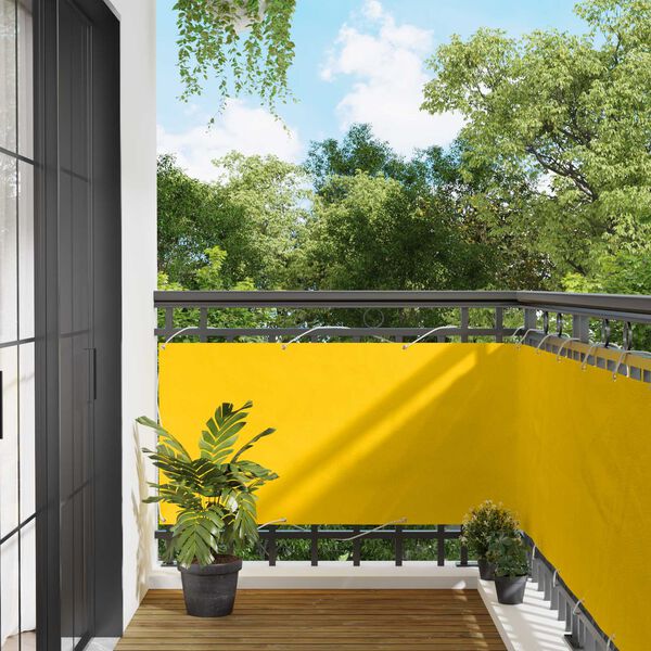 vidaXL Bakar&iacute; Skj&aacute;r Gulur 75 x 200 cm PU h&uacute;&eth;a&eth; Oxford alu