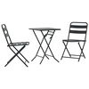 vidaXL Gar&eth; Bistro Set 3 pcs Antras&iacute;t St&aacute;l