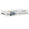 vidaXL R&uacute;mgrind &aacute;n D&yacute;nu Hv&iacute;t 100x200 cm Gegnheil Fura