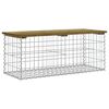 vidaXL Gar&eth;bekkur &iacute; Grj&oacute;tkassast&iacute;l 103x44x42 cm Gagnvarin Fura