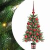 vidaXL J&oacute;latr&eacute; me&eth; 150 LED me&eth; standi Gr&aelig;nn 90 cm PE
