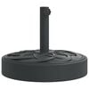 vidaXL Grunnur fyrir S&oacute;lhl&iacute;f me&eth; &Oslash;38/48 mm Stangir 25 kg Hringlaga