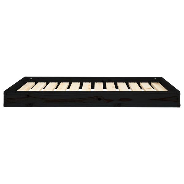 vidaXL Hundar&uacute;m Svart 101,5x74x9 cm Gegnheil Fura