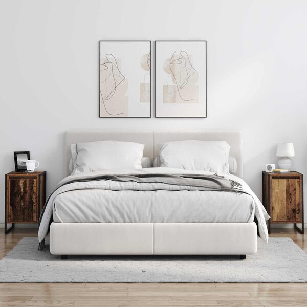 vidaXL N&aacute;ttbor&eth; Gamall vi&eth;ur 39,5 x 30 x 50 cm Samsettur vi&eth;ur