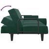 vidaXL svefns&oacute;fi me&eth; armhv&iacute;lum Dark Green Velvet