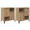 vidaXL Hli&eth;arbor&eth; 2 pcs Artisan Eik 60 x 35 x 70 cm Samsettur vi&eth;ur