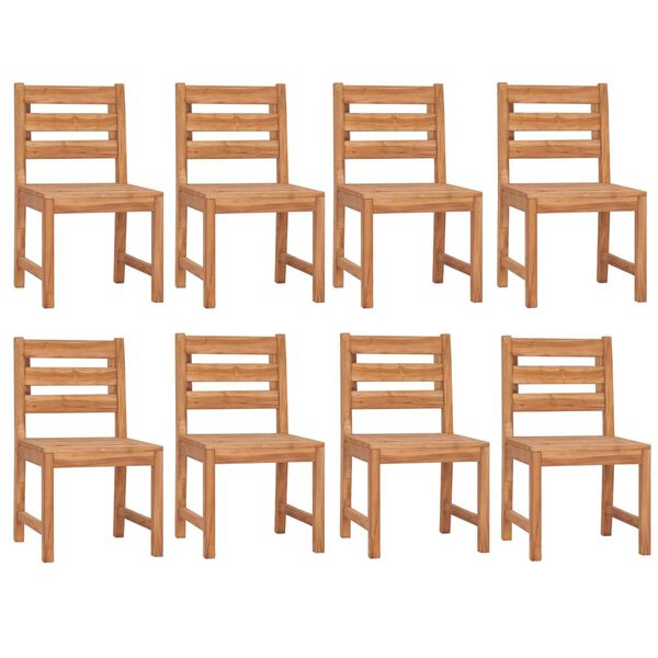 vidaXL 9 Parta Gar&eth;bor&eth;stofusett Gegnheill Tekkvi&eth;ur