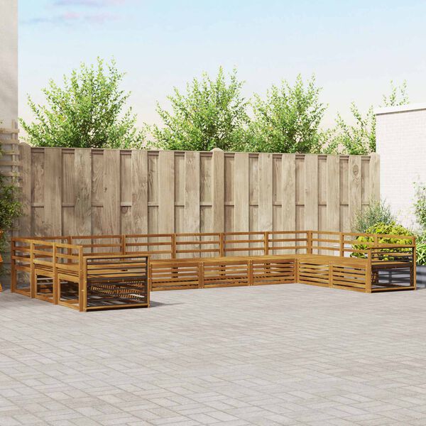 vidaXL S&oacute;fasett 10 pcs N&aacute;tt&uacute;rulegur Hrein akas&iacute;utr&eacute;