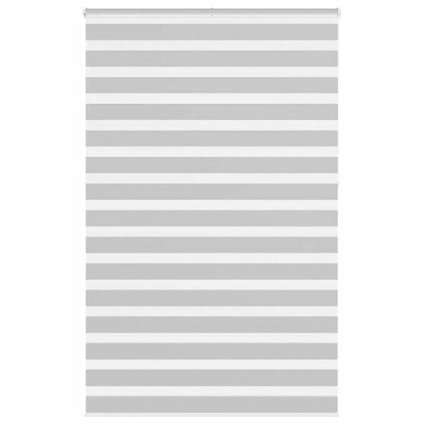 vidaXL Zebra Gard&iacute;na Lj&oacute;sgr&aacute; 140x230cm Efni Breidd 135,9cm P&oacute;l&yacute;ester