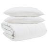 vidaXL R&uacute;mfatasett me&eth; kodda 3 pcs Hv&iacute;tt D&uacute;nfja&eth;rir