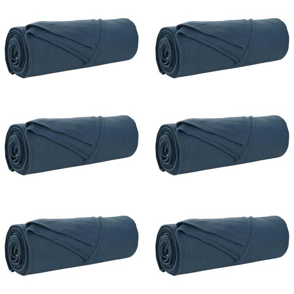 vidaXL &THORN;eppi 6 pcs D&ouml;kkbl&aacute;r 210 x 140 cm Fl&iacute;s