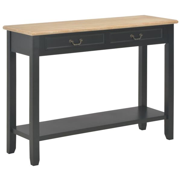 249903 vidaXL Console Table Black 110x35x80 cm Wood