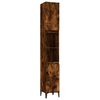 vidaXL Ba&eth;herbergissk&aacute;pur Reyklitu&eth; Eik 30x30x190 cm Samsettur Vi&eth;ur