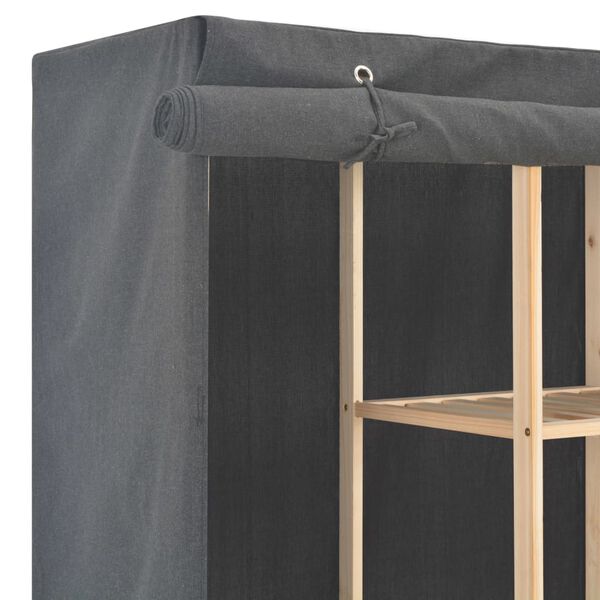 vidaXL Fataskápur Grár 173 x 40 x 170 cm Efni