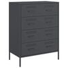 vidaXL Skenkur Reykgr&aacute;r 68x39x89 cm St&aacute;l
