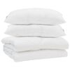 vidaXL S&aelig;ng me&eth; kodda 3 pcs Hv&iacute;tt Microfleece
