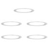 vidaXL hentar fyrir Flat tr&eacute;hringi 5 pcs Silfur &Oslash;90 / 120 cm