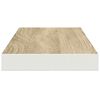 vidaXL Vegghengdar Hillur 4 stk. Eikarlitur & Hv&iacute;tur 60x23,5x3,8cm MDF