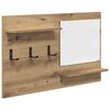 vidaXL Vegghengt fatahengi Artisan Eik 90 x 10 x 50 cm Samsettur vi&eth;ur