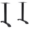 vidaXL Bistro Bor&eth;f&aelig;tur 2 stk Svartir 61x8x72 cm Steypuj&aacute;rn