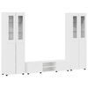 vidaXL Sj&oacute;nvarpssk&aacute;pasett FLORIN 3 pcs H&aacute;gloss hv&iacute;tur Samsettur vi&eth;ur