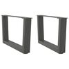 vidaXL s&oacute;fabor&eth;sf&aelig;tur V-laga 2 stk. antras&iacute;t 60x(30-31,3) cm st&aacute;l
