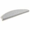 vidaXL Stigamottur 15 stk 65x21x4 cm silfurlita&eth;ar h&aacute;lfhringlaga st&oacute;rar