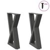 vidaXL s&oacute;fabor&eth;sf&aelig;tur 2 stk. antras&iacute;t 28x(42-43,3) cm st&aacute;l