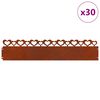 vidaXL Grasskantur 30 pcs Rusty 103 x 0,05 x 22 cm Ve&eth;ra&eth; st&aacute;l