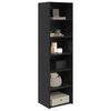 vidaXL Cabinet Svartur Eik 50 x 41 x 185 cm Samsettur vi&eth;ur