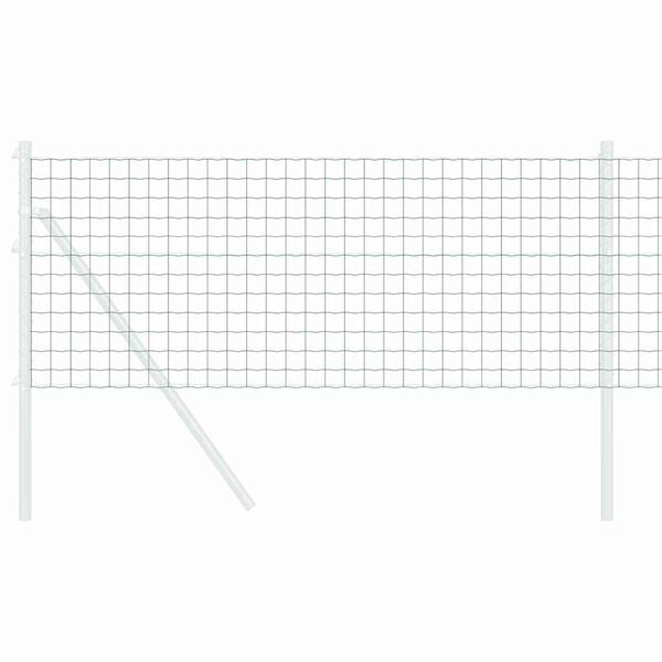 vidaXL Evrópsk girðing Grænn 0.4 x 25 m PVC-húðaður járn