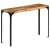 vidaXL Veggbor&eth; Br&uacute;nn 110x35x76 cm Gegnheill Mang&oacute;vi&eth;ur og J&aacute;rn