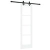 vidaXL Rennidyr Hv&iacute;tt 61 x 198,5 cm Gegnheil fura og gler
