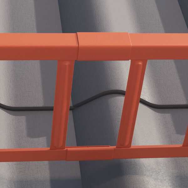 vidaXL &THORN;aksskj&ouml;ldur fyrir snj&oacute; Rau&eth;ur 600 x 2,5 x 20 cm St&aacute;l