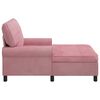 vidaXL Chaise Lounge me&eth; p&uacute;&eth;i Bleikur 91 x 157 x 91 cm Flauel