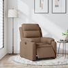 vidaXL Electric Recliner stóll Brúnt efni