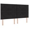 vidaXL LED h&ouml;fu&eth; Svart 180 cm Flauel