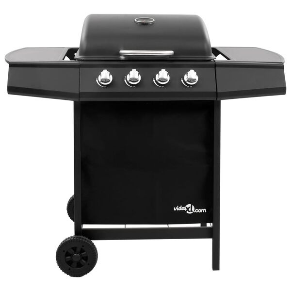 vidaXL Gasgrill 4 Brennarar Svart