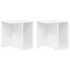 vidaXL Endabor&eth; 2 pcs Hv&iacute;tt 37 x 32 x 40 cm Samsettur vi&eth;ur