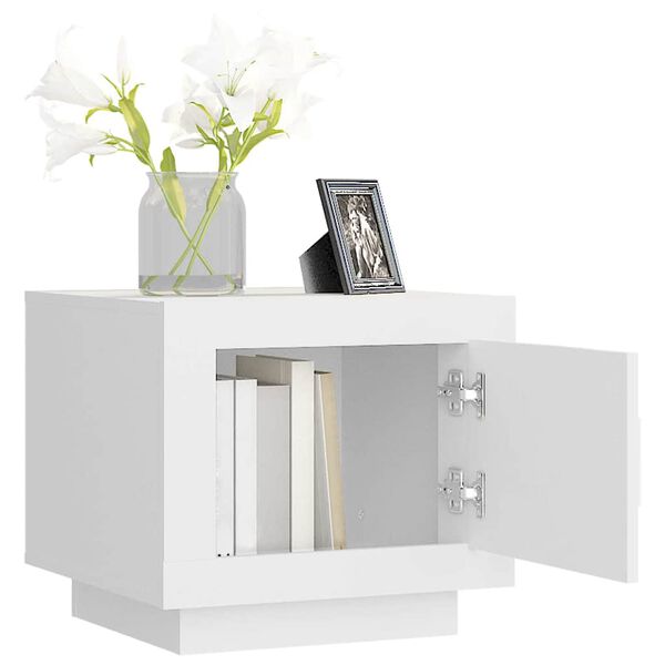 vidaXL S&oacute;fabor&eth; Hv&iacute;tt 51x50x45 cm Samsettur Vi&eth;ur