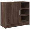 vidaXL Vaskask&aacute;pur Br&uacute;nn Eikarlitur 63x29x55 cm Samsettur Vi&eth;ur