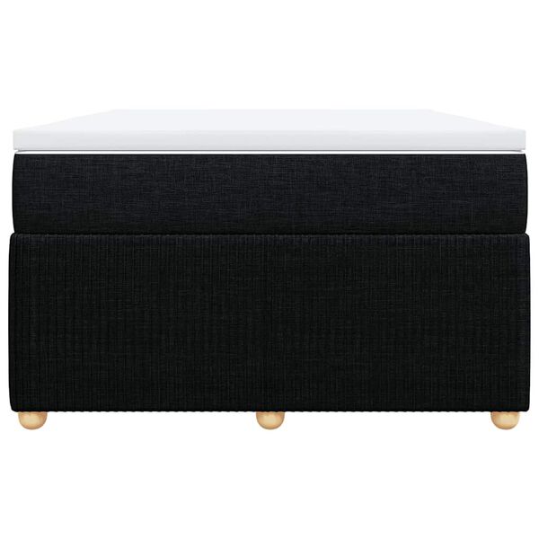 vidaXL H&oacute;lfa&eth; Springr&uacute;m me&eth; D&yacute;nu Svart 120x200 cm Tauefni